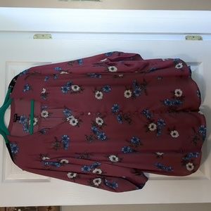 Torrid sz 5 floral blouse GUC